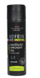 VIVAPHARM Vivaco Kofeinový sprchový gel 2v1 s mentholem pro muže 200 ml