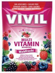 VIVIL BONBONS MULTIVITAMÍN drops s príchuťou lesného ovocia bez cukru 60 g