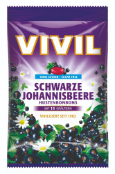 VIVIL Bonbóny Černý rybíz + 11 bylin bez cukru 60 g