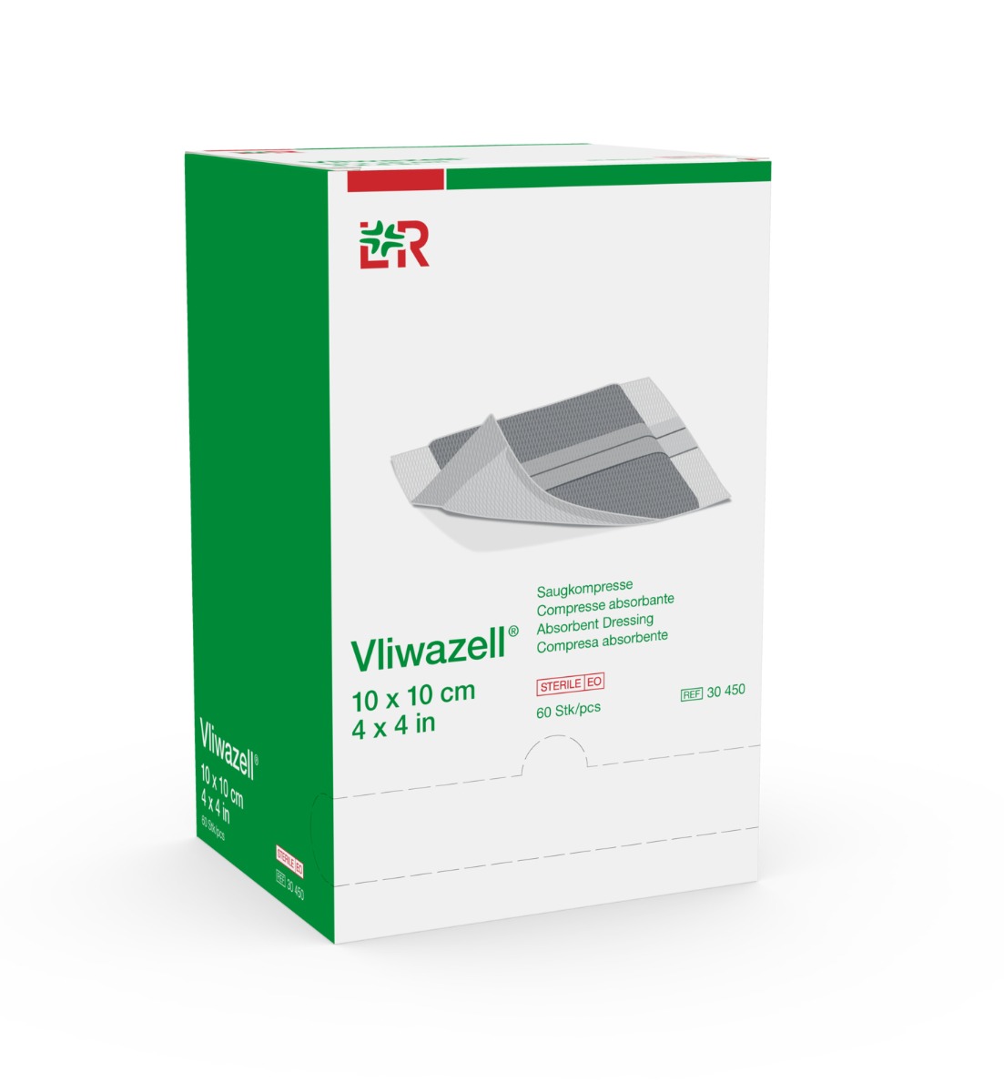 Vliwazell Komprese s vysokou absorpční schopností sterilní 10 x 10 cm 60 ks