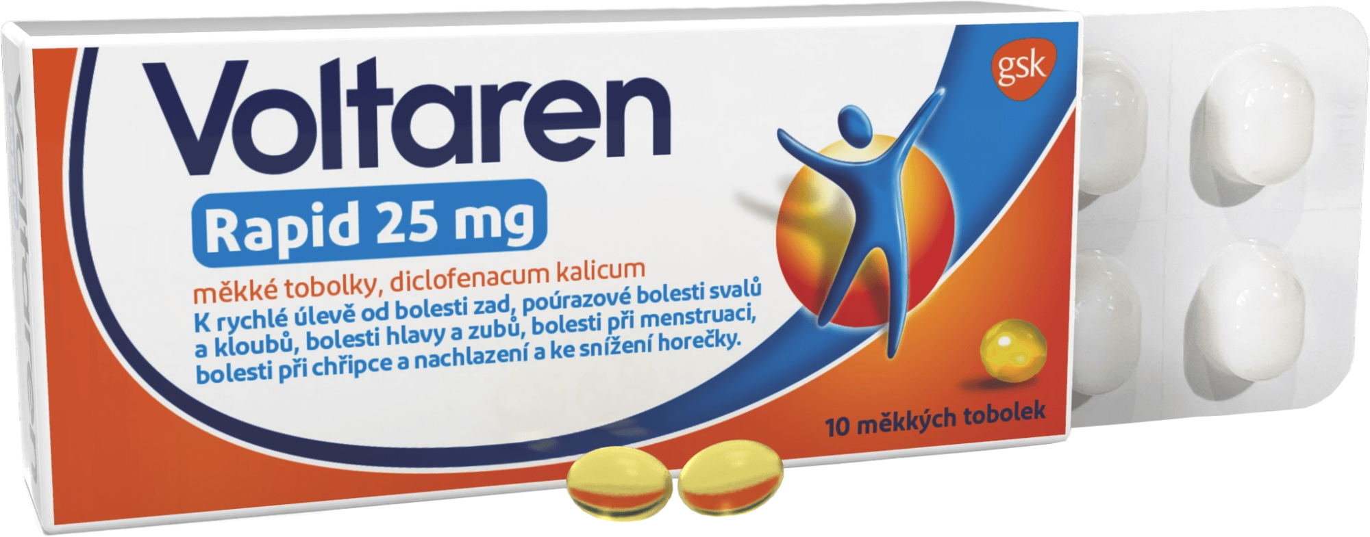 VOLTAREN Rapid 25 mg měkké tobolky proti bolesti 10 ks