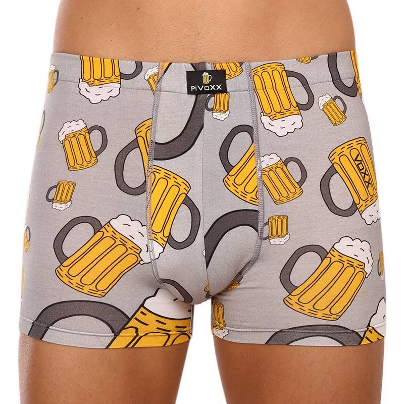 VoXX Pánské boxerky vícebarevné (Kevin-beer/big light grey) XXL