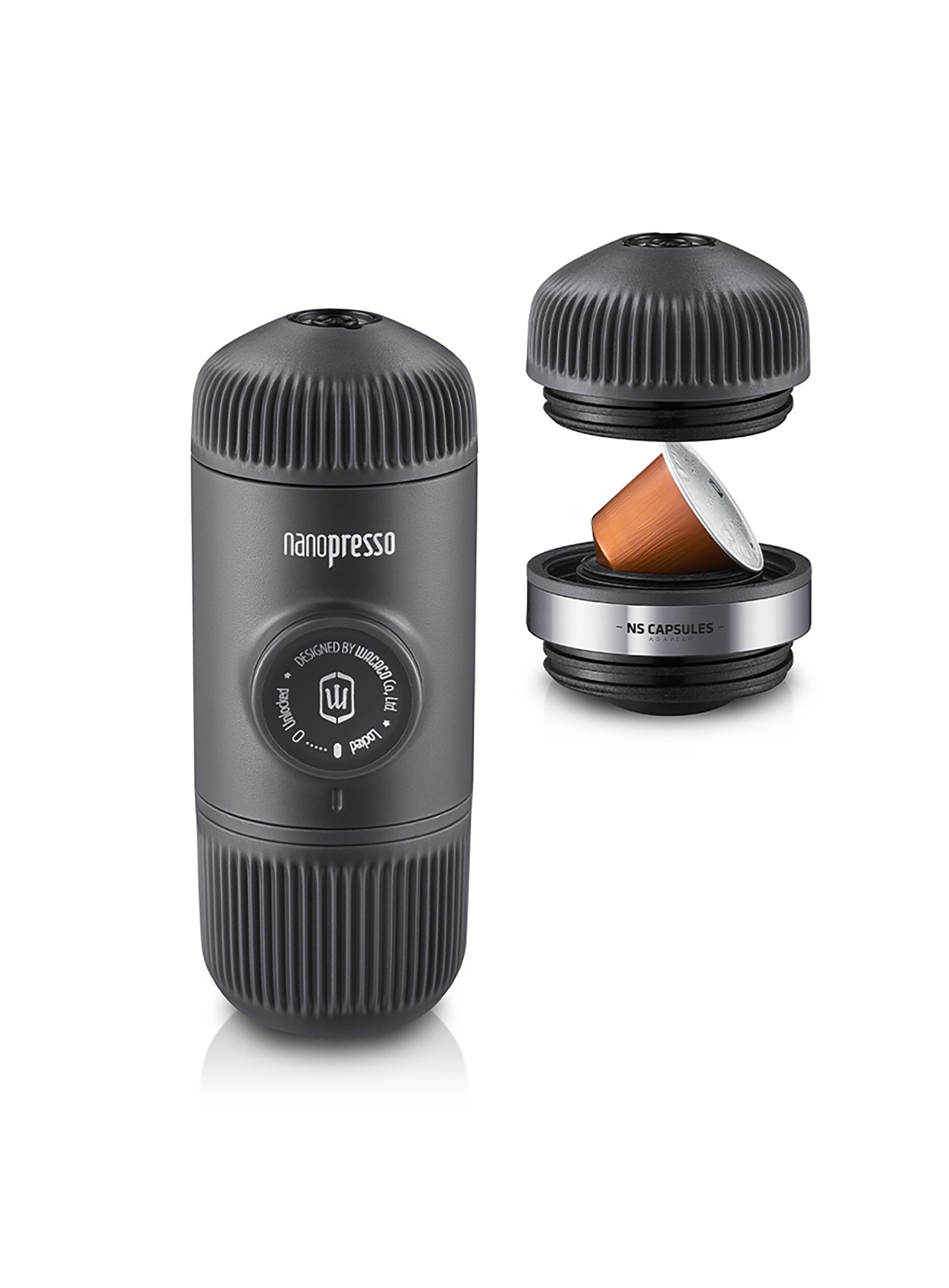 Wacaco Nanopresso šedé + NS adaptér Kávovar