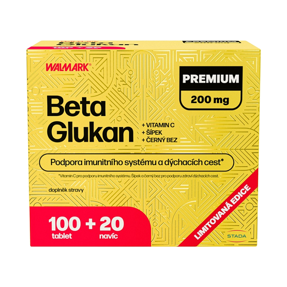 WALMARK Beta glukan PREMIUM 200 mg 100 + 20 tablet NAVÍC