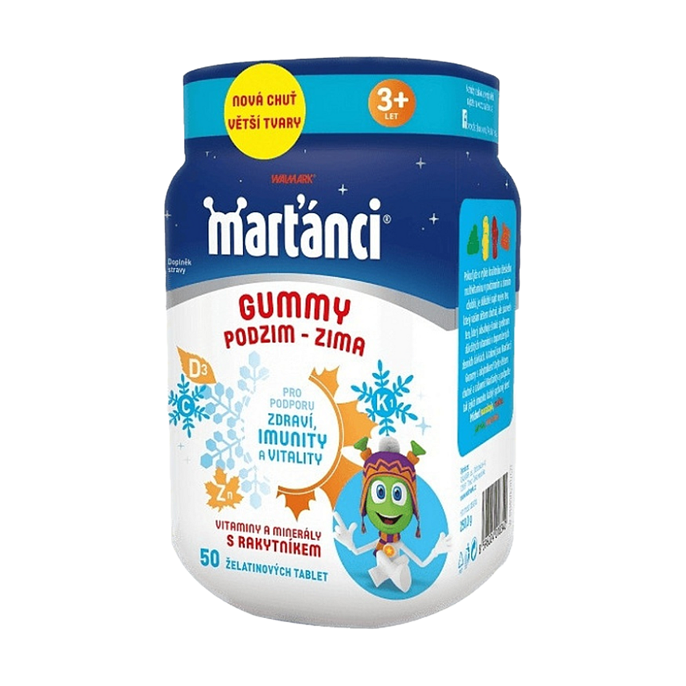 WALMARK Marťánci Gummy podzim - zima emojis 50 tablet