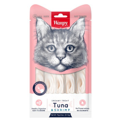 WANPY Creamy treat tuna & shrimp pro kočky 5 x 14 g
