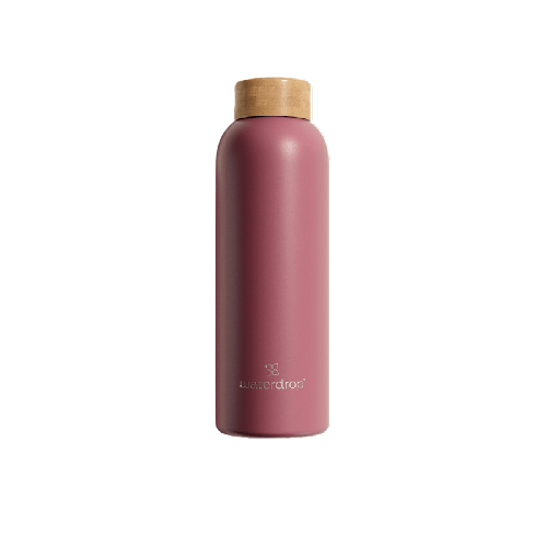 WATERDROP Lahev nerez tmavá růžová matt 600 ml