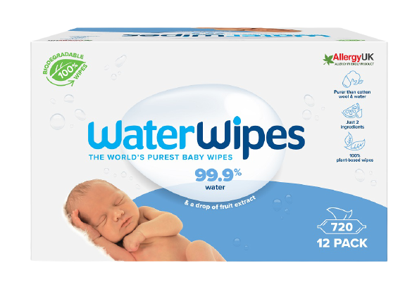 WATERWIPES 100% BIO odbouratené ubrousky 12 x 60 ks