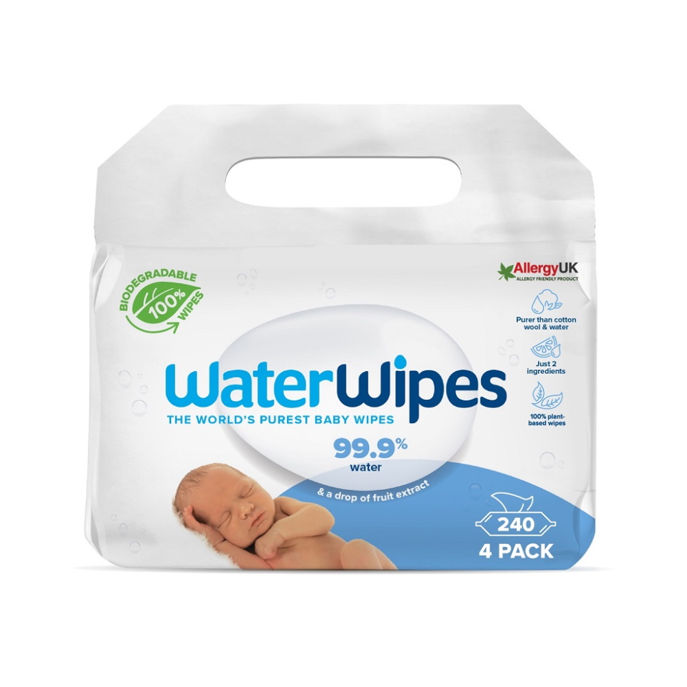 WaterWipes 100% BIO odbouratelné ubrousky 4x60 ks