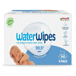 WATERWIPES 100% BIO Odbouratelné ubrousky 9x 60 ks