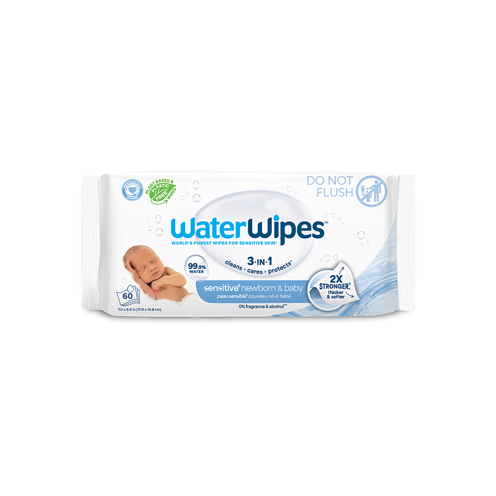 WATERWIPES Newborn&baby 3in1 ubrousky vlhčené 60 kusů