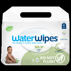 WATERWIPES Ubrousky vlhčené bez obsahu plastů Soapberry 4x60 ks, 240 ks