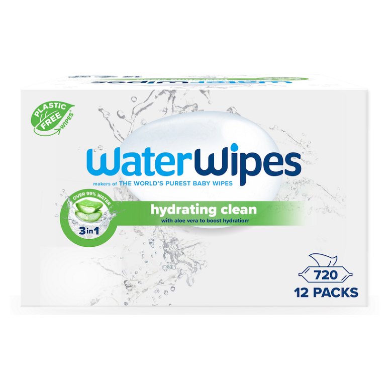 WATERWIPES Ubrousky vlhčené hydrating clean bez obsahu plastů 720 kusů