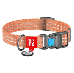 WAUDOG Re-cotton Bavlněný obojek pro psy oranžový, Velikost: M