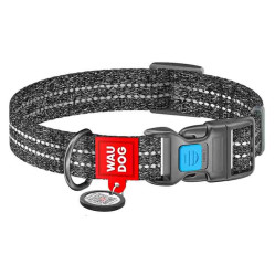 WAUDOG Re-cotton Bavlněný obojek pro psy šedý, Velikost: S