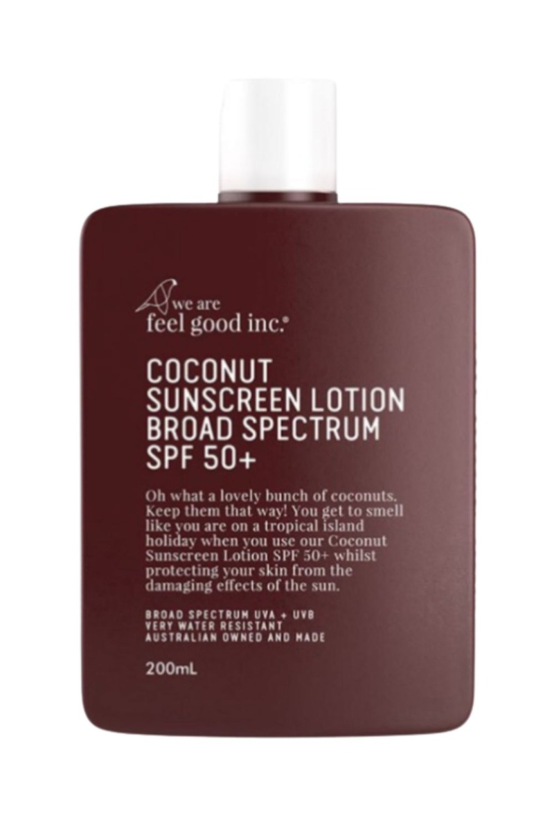 We are feel good inc. Coconut sunscreen lotion SPF 50+ 200 ml