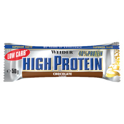 WEIDER Low Carb High proteinová tyčinka čokoládová 50 g