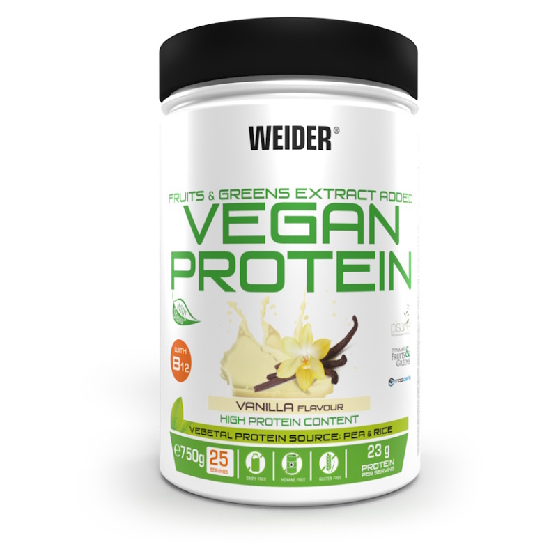 WEIDER Vegan protein příchuť vanilka 750 g