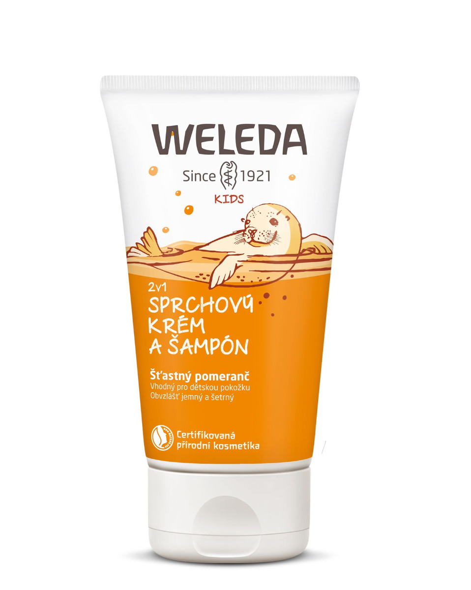 Weleda 2v1 Šťastný pomeranč sprchový krém a šampon 150 ml
