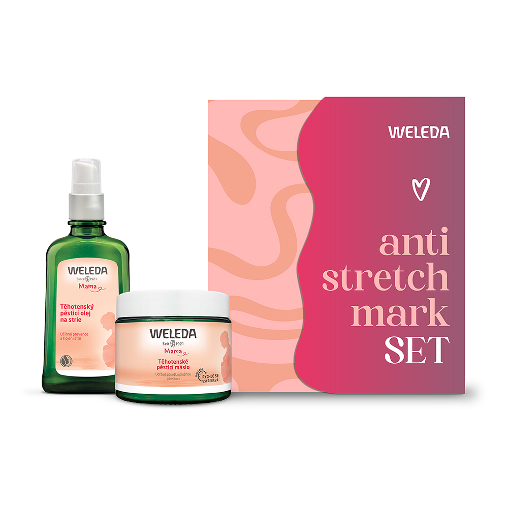 Weleda Anti Stretch Mark Pěsticí sada na namáhanou pokožku 2 ks