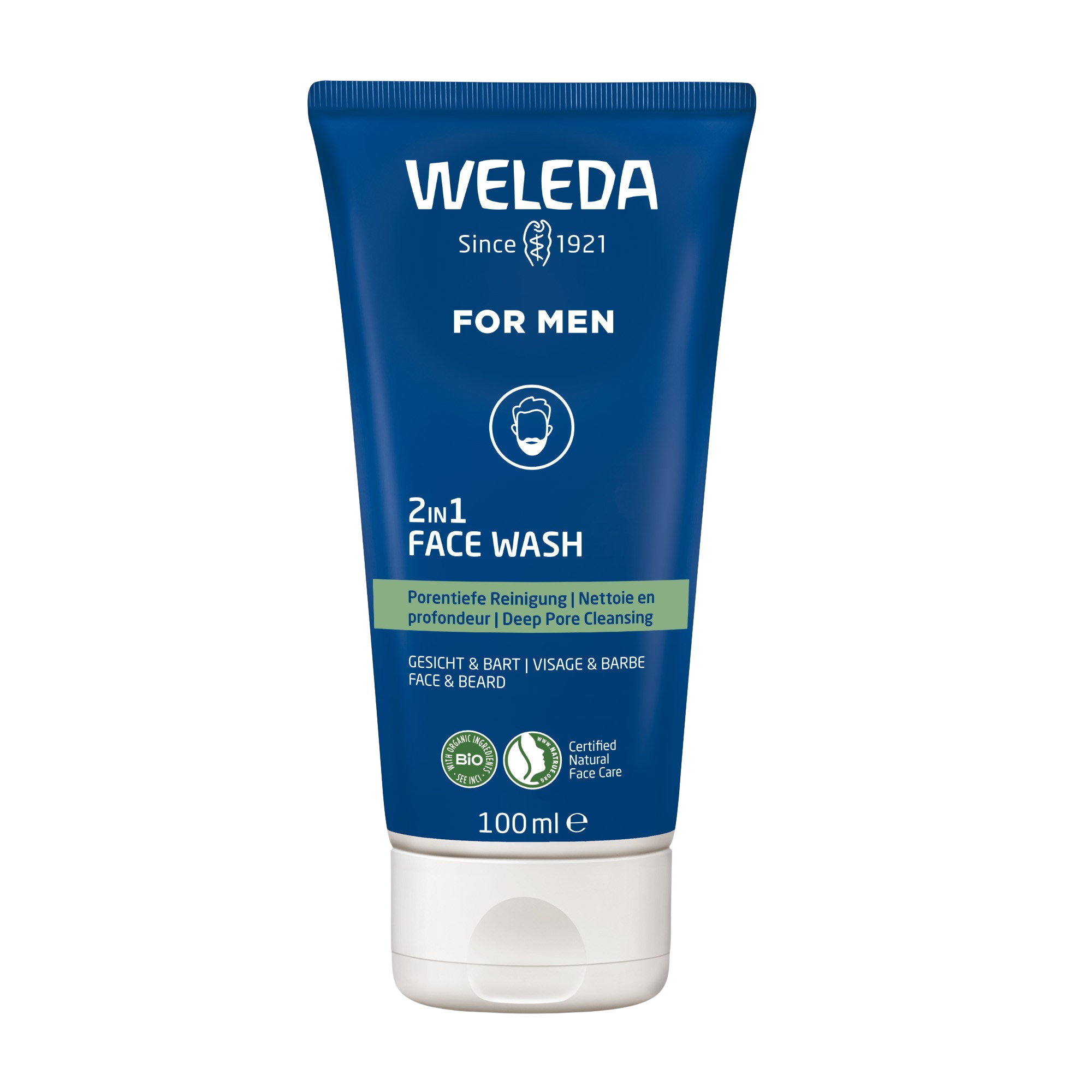 WELEDA For Men 2v1 Čistící gel na obličej a vousy