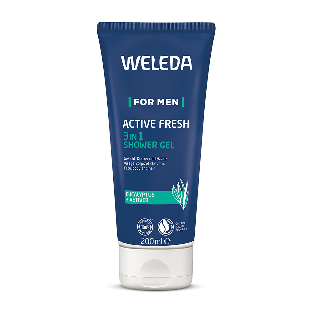 Weleda For Men Active Fresh 3in1 Sprchový gel 200 ml
