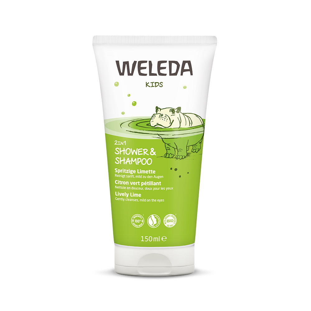 Weleda Kids 2v1 Sprchový krém a šampon Veselá limetka 150 ml
