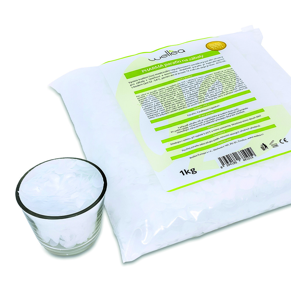 WELLEA Pharma Parafín na zábaly Perličky 52°C  1 kg