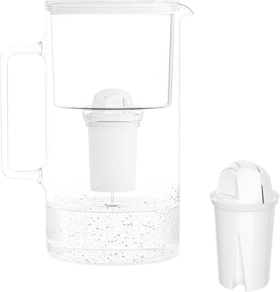 Wessper Skleněná konvice AquaClassic D2 3,3 l, bílá + 1 filtr