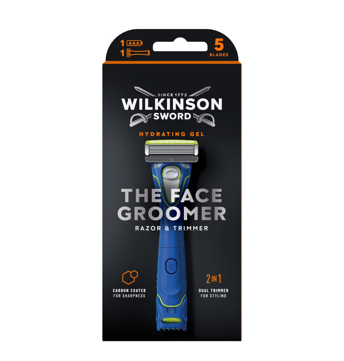 Wilkinson Hydrating Gel The Face Groomer 2in1 holicí strojek 1 ks