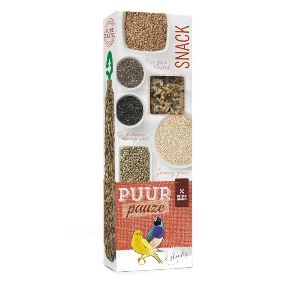WITTE MOLEN Puur Pauze tyčinky pro kanárky a drobné exoty semínka 60 g