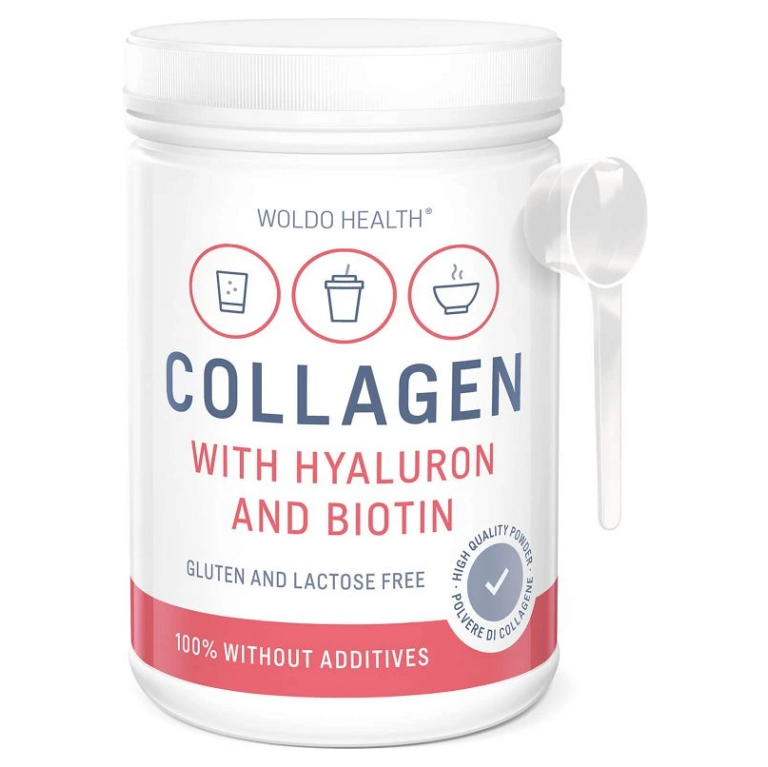 WOLDOHEALTH Kolagen s kyselinou hyaluronovou 500 gramů