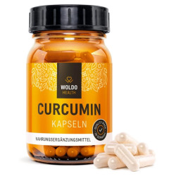 WOLDOHEALTH Kurkumin s piperinem 120 kapslí
