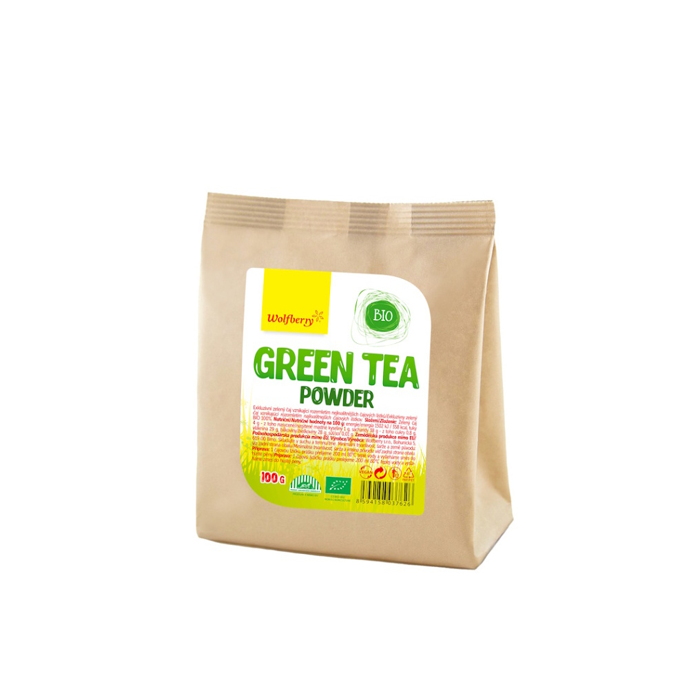 WOLFBERRY Green tea powder zelený čaj BIO 100 g