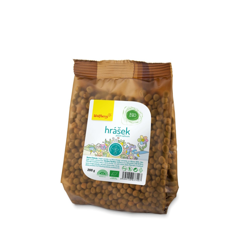 WOLFBERRY Hrášek BIO semínka na klíčení 200 g