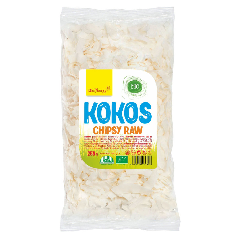 WOLFBERRY Kokosové chipsy BIO 250 g