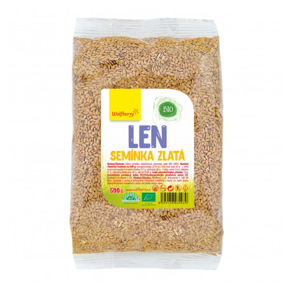 WOLFBERRY Lněné semínko zlaté BIO 500 g