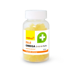 WOLFBERRY Omega 3,6,9 a perila želé s jablečnou příchutí 60 kusů