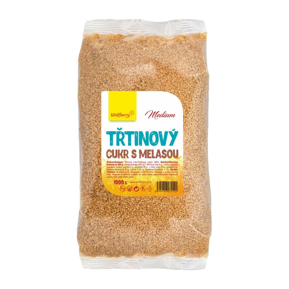 WOLFBERRY Třtinový cukr s melasou 1 kg