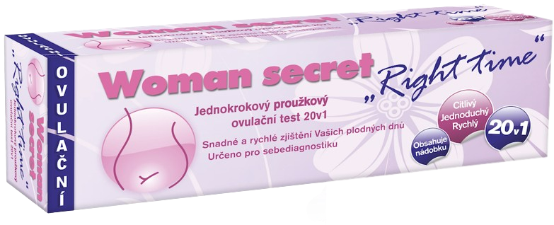 WOMAN SECRET Ovulační test Right Time proužkový 20 ks