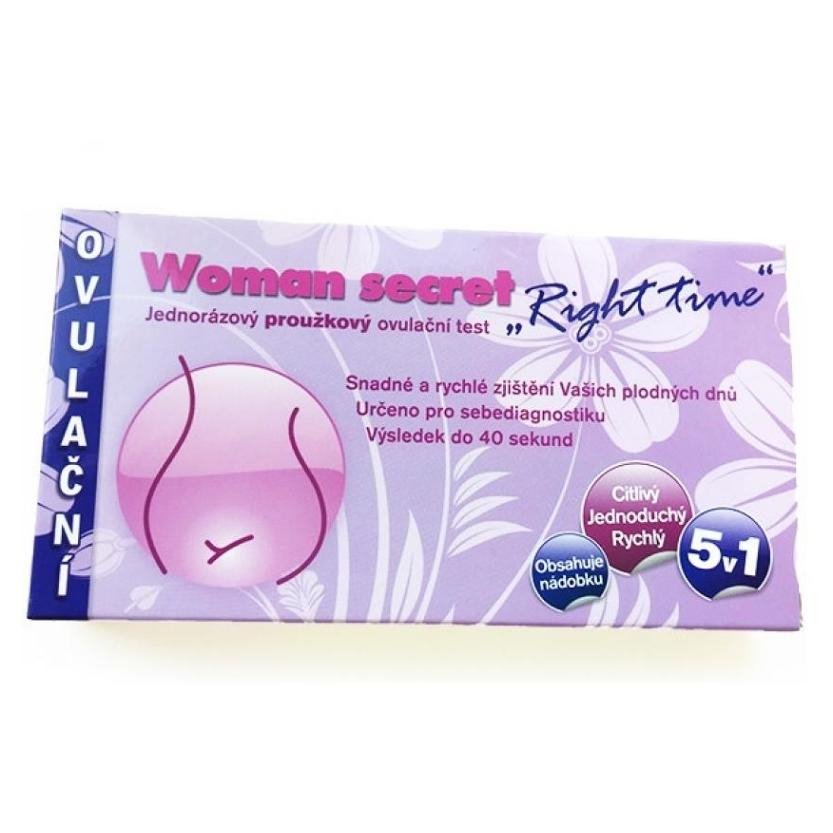 WOMAN SECRET Ovulační test Right Time proužkový 5v1