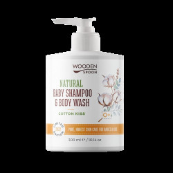 WOODENSPOON Dětský sprchový gel a šampon na vlasy 2v1 Cotton Kiss 300 ml