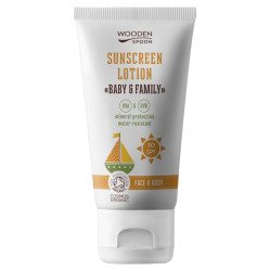WOODENSPOON Opalovací tělové mléko Baby & Family SPF 30 150 ml