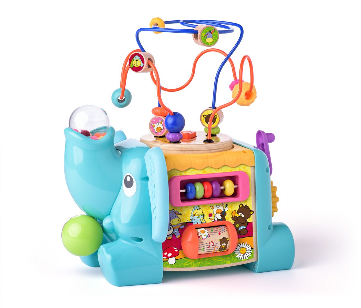 Woody Niny Edukační dřevěná hračka, labyrint - Slon