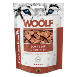 WOOLF Beef chunkies pochoutka pro psy a kočky 100 g
