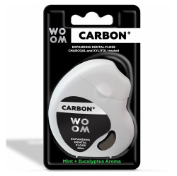 WOOM Carbon+ Expandující černá zubní nit 30 m