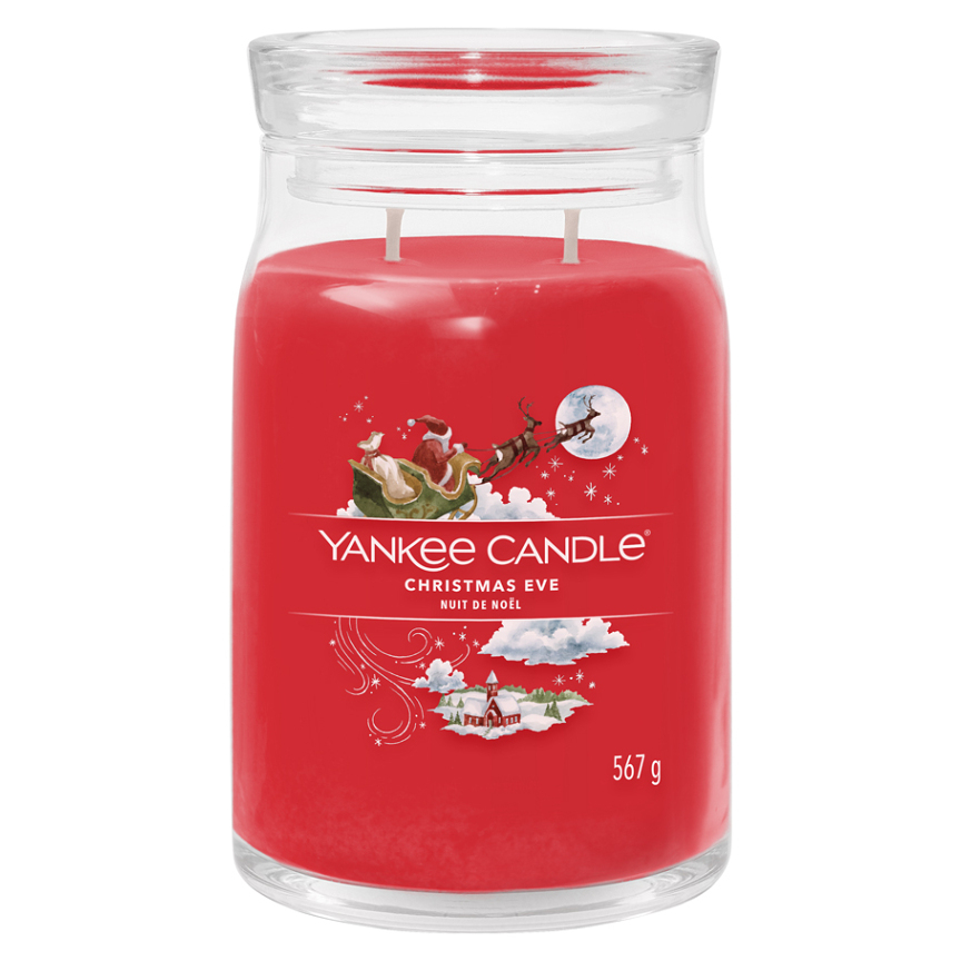YANKEE CANDLE Signature Vonná svíčka velká 2 knoty Christmas Eve 567 g