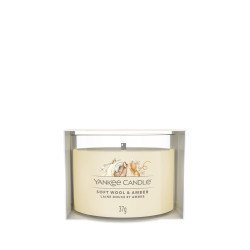 YANKEE CANDLE Soft Wool & Amber votiv ve skle 37 g