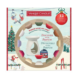YANKEE CANDLE Vánoční dárková sada aromalampa + vosky 12 kusů