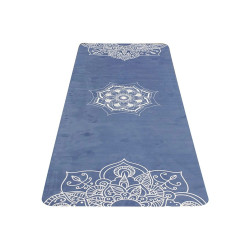 YATE Yoga mat přírodní guma vzor H 4 mm modrá